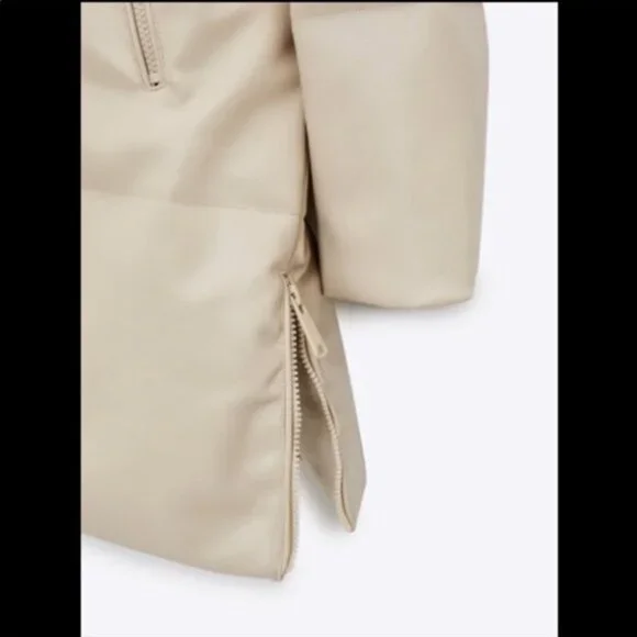 ZARA FAUX LEATHER PUFFER COAT NWT - Picture 10 of 10